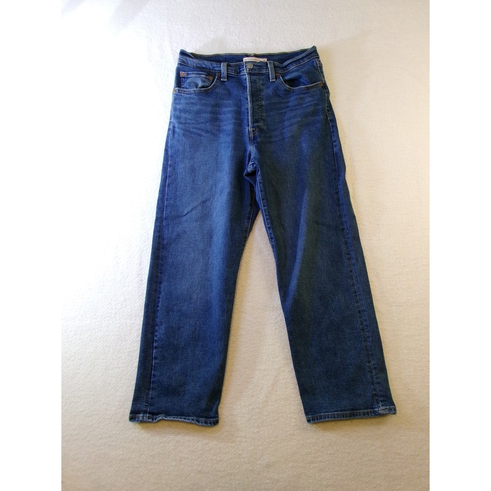 Levis‎ Ribcage Straight Ankle Jeans Womens W30 L27 Medium Wash Button Fly